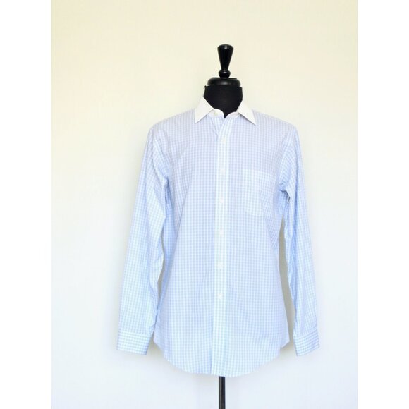 NEW! Brooks Brothers Slim Fit Pattern Dress Shirt Cotton Blue SZ 16-35 - Picture 1 of 6